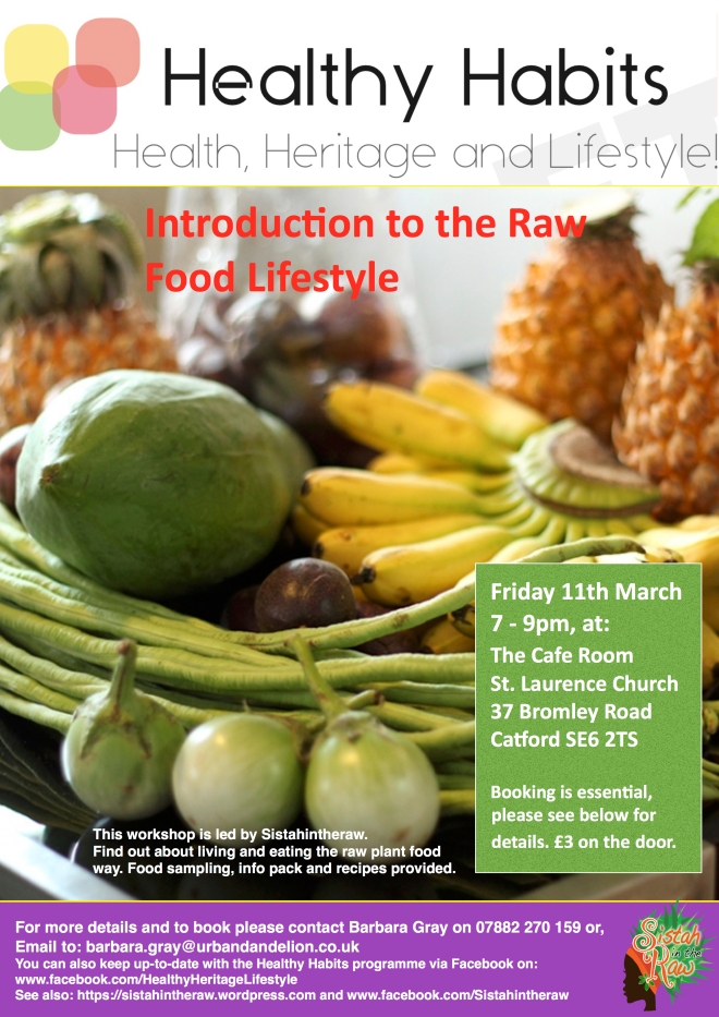 Healthy Habits Raw Food March 2016 flyer